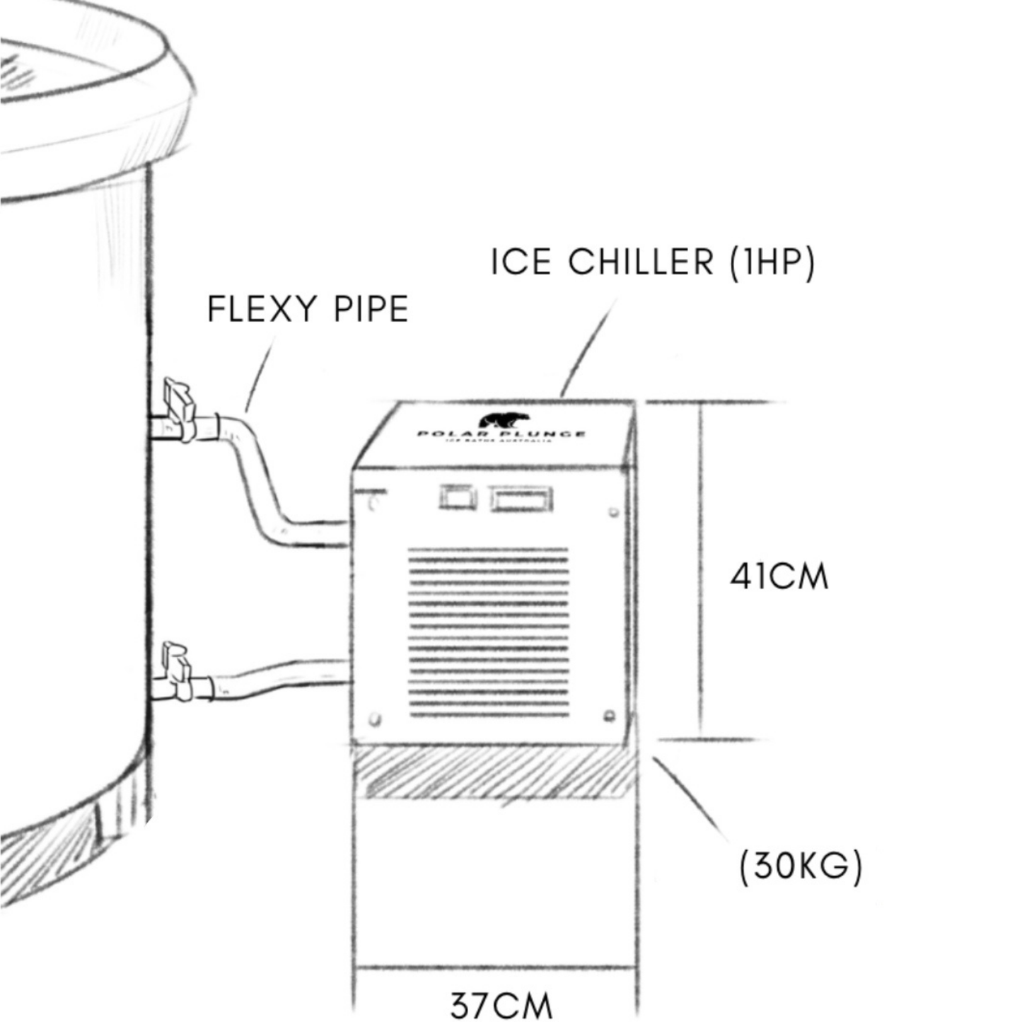 1HP Ice Bath Chiller